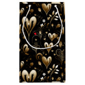 Elegant Black Heart Romance スモールペーパーバッグ (裏面)