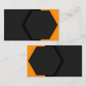 Elegant Black Hexagon 名刺 (正面/裏面)