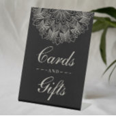 Elegant Black Indian Boho Wedding Gifts & Cards 台座サイン