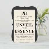 Elegant Black & Ivory Fashion Event Invitation 招待状 (スタンド正面)