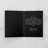 Elegant Black Jewels Pearls And Gold 90th Birthday カード (内部)