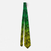 Elegant Black Lace On Gradient Green and Gold ネクタイ (裏面)
