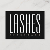 Elegant Black Lash Extension Aftercare Card 名刺 (正面)