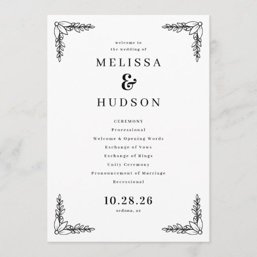 Elegant Black Leafy Branches プログラム (正面)