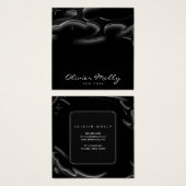 Elegant Black Marble Business card (正面&裏面)