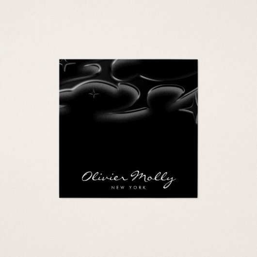 Elegant Black Marble Business card (正面)