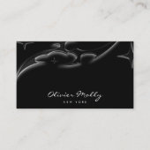 Elegant Black Marble Luxury Business Card  名刺 (正面)
