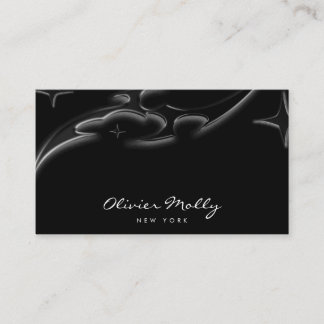 Elegant Black Marble Luxury Business Card  名刺