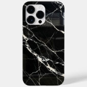 Elegant Black Marble Texture iPhone Case Case-Mate iPhoneケース (裏面)