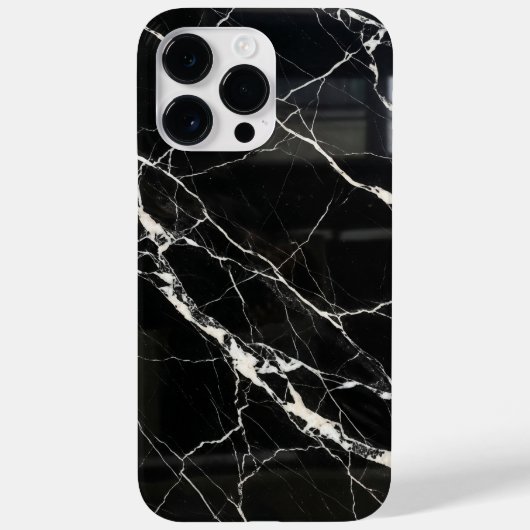 Elegant Black Marble Texture iPhone Case Case-Mate iPhoneケース (裏面)