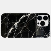 Elegant Black Marble Texture iPhone Case Case-Mate iPhoneケース (裏面 (横))