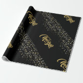 Elegant Black Matte Wrapping Paper ラッピングペーパー (アンロールド)