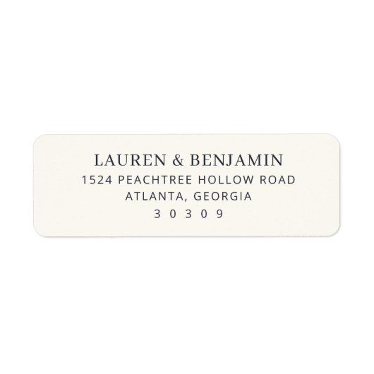 Elegant Black Minimalist ラベル (正面)