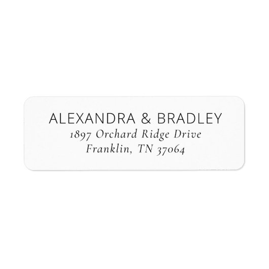 Elegant Black Minimalist ラベル (正面)