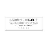 Elegant Black Minimalist Calligraphy セルフインキングスタンプ (デザイン)