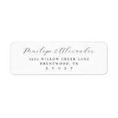 Elegant Black Minimalist Calligraphy ラベル (正面)