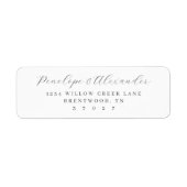 Elegant Black Minimalist Calligraphy ラベル (正面)