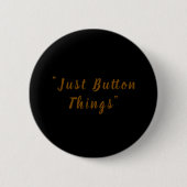 Elegant Black Minimalist Design Round Pinback 缶バッジ (正面)