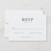 Elegant Black Minimalist RSVP (正面)