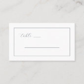 Elegant Black Minimalist Table Sign プレイスカード (正面)