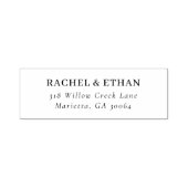 Elegant Black Minimalist Typographic セルフインキングスタンプ (デザイン)