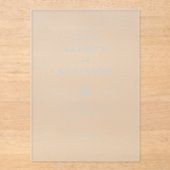 Elegant Black Minimalist Wedding アクリル招待状 (正面)