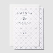 Elegant Black Minimalist Wedding ベラム紙招待状 (オフセット (招待状))