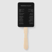 Elegant Black Minimalist Wedding Programs ハンドファン (裏面)