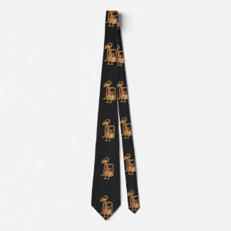 Elegant Black Neck Tie with Arjuna Image ネクタイ