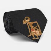 Elegant Black Neck Tie with Arjuna Image ネクタイ (ロール)