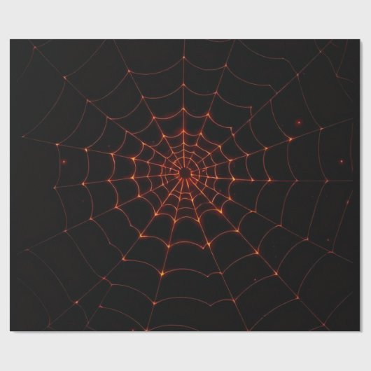 Elegant Black & Orange Luxury Halloween Web Art ラッピングペーパー (フラット)