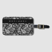 Elegant Black Paisley ラゲッジタグ (正面横)