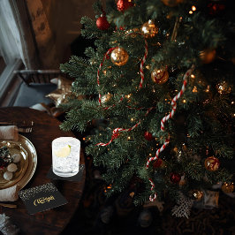 Elegant Black Paper Coaster スクエアペーパーコースター