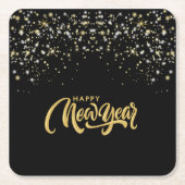 Elegant Black Paper Coaster スクエアペーパーコースター (正面)