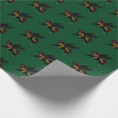 Elegant Black Pegasus Vintage Carousel Horse ラッピングペーパー (角)