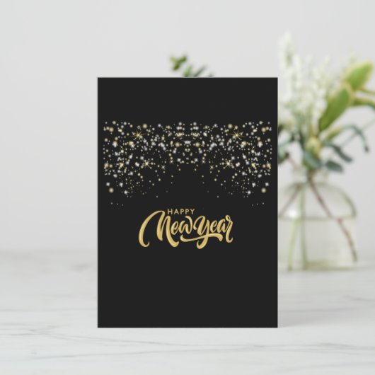 Elegant Black Personalized Invitation Card (スタンド正面)
