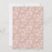 Elegant Black Pink Frame Floral Wedding 招待状 (裏面)