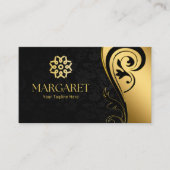 Elegant Black Professional Business Card 名刺 (正面)