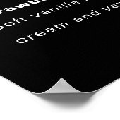 Elegant Black Professional Restaurant Logo Menu ポスター (角)