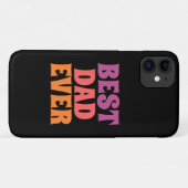 Elegant black &purple retro best dad ever Case-Mate iPhoneケース (裏面(横))
