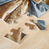 Elegant Black Queen Wearing Crown ジグソーパズル (側面)