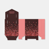 Elegant Black Red Confetti Thank You  フェイバーボックス (折り畳みなし)