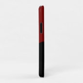 Elegant Black & red custom initial name Case-Mate iPhoneケース (裏面/右)