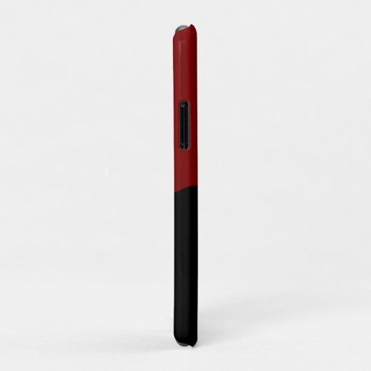 Elegant Black & red custom initial name Case-Mate iPhoneケース (裏面/右)