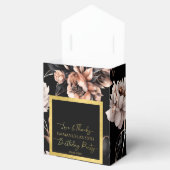 Elegant black rose gold birthday favors template フェイバーボックス (オープン)