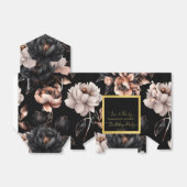 Elegant black rose gold birthday favors template フェイバーボックス (折り畳みなし)
