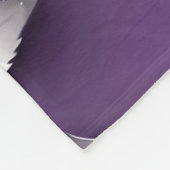 Elegant Black Roses With Silver Leaves フリースブランケット (角)