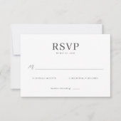 Elegant Black RSVP Card (正面)