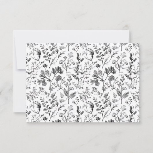 Elegant Black RSVP Card (裏面)