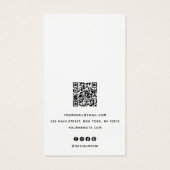 Elegant Black Script QR Code Earring Display (裏面)